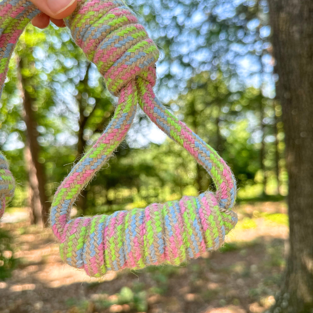 Hemp Rope Tug Dog Toy | Monkey Fist | Ball on Loop